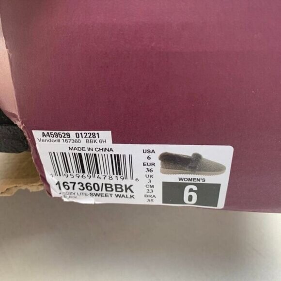 Skechers Womens Cozy Lite Sparkle Knit Slippers - Sweet Walk Sz 6 in Black - Picture 11 of 11